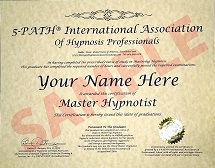 Banyan Hypnosis Center Master Certificate